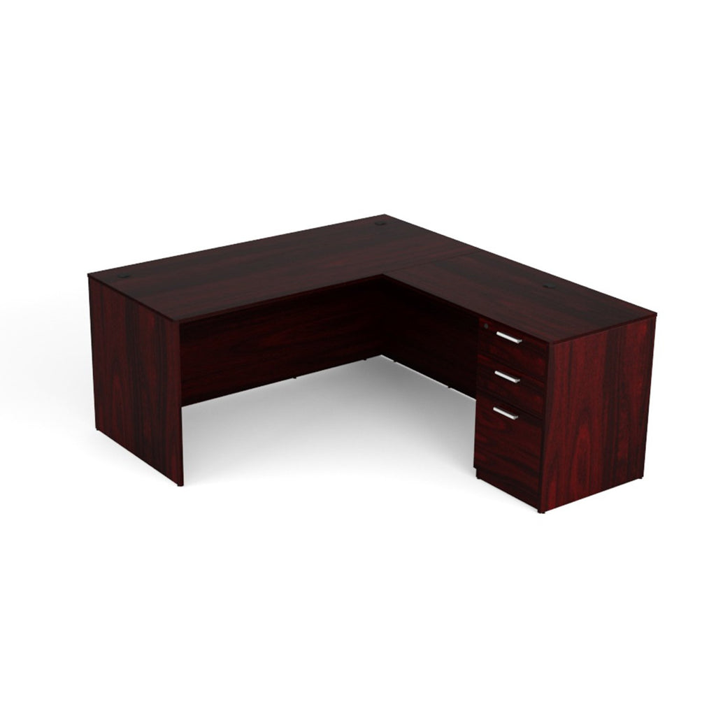 60x72 LDesk w/ Single Full Pedestal Discounted Office Furniture Plus