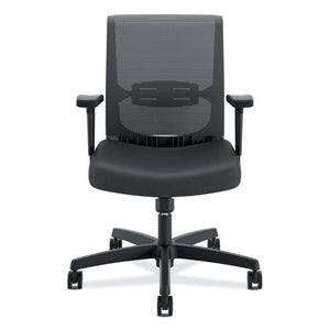 HON Convergence Mid-Back Task Chair, Swivel-Tilt, Supports Up to 275 lb, 15.75" to 20.13" Seat Height, Black