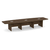 Classic Laminate Series 14' Boat Shaped Conference Table w/ Slab Base