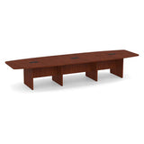 Classic Laminate Series 14' Boat Shaped Conference Table w/ Slab Base