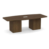 Classic Laminate Series 8' Boat Shaped Conference Table w/ Cube Base