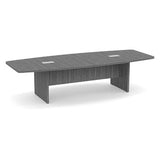 Classic Laminate Series 10' Boat Shaped Conference Table w/ Slab Base