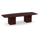 Classic Laminate Series 10' Boat Shaped Conference Table w/ Cube Base