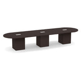 Classic Laminate Series 14' Racetrack Conference Table w/ Cube Base