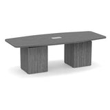Classic Laminate Series 8' Boat Shaped Conference Table w/ Cube Base