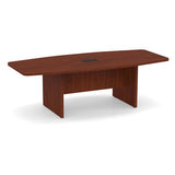 Classic Laminate Series 8' Boat Shaped Conference Table w/ Slab Base