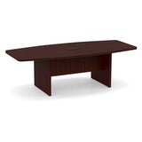 Classic Laminate Series 8' Boat Shaped Conference Table w/ Slab Base