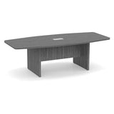 Classic Laminate Series 8' Boat Shaped Conference Table w/ Slab Base