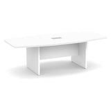 Classic Laminate Series 8' Boat Shaped Conference Table w/ Slab Base