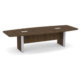 Classic Laminate Series 10' Boat Shaped Conference Table w/ Accent Base