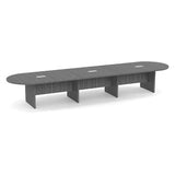 Classic Laminate Series 16' Racetrack Style Conference Table w/ Slab Base