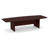 Classic Laminate Series 10' Boat Shaped Conference Table w/ Slab Base