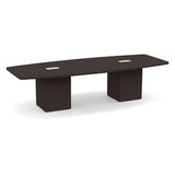 Classic Laminate Series 10' Boat Shaped Conference Table w/ Cube Base
