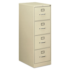 HON 510 Series Vertical File, 4 Legal-Size File Drawers, Putty, 18.25" x 25" x 52"
