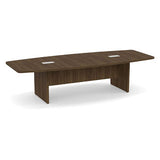 Classic Laminate Series 10' Boat Shaped Conference Table w/ Slab Base