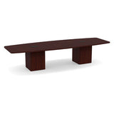 Classic Laminate Series 12' Boat Shaped Conference Table w/ Cube Base
