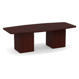 Classic Laminate Series 8' Boat Shaped Conference Table w/ Cube Base