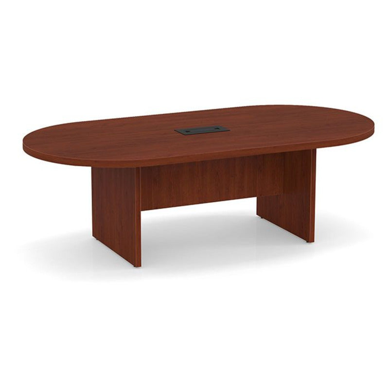 Classic Laminate Series 6' Racetrack Style Conference Table w/ Slab Ba ...