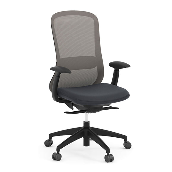 Konfurb Crescent Series Mid Back Chair, Charcoal