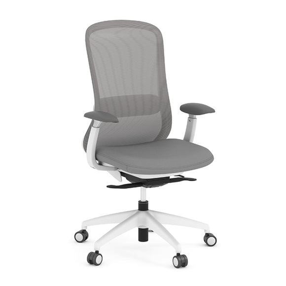 Konfurb Crescent Series Mid Back Chair, Gray
