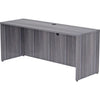 Lorell® Essentials 72"W Credenza Shell, Weathered Charcoal