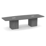 Classic Laminate Series 10' Boat Shaped Conference Table w/ Cube Base