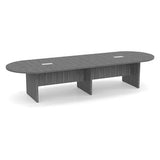Classic Laminate Series 12' Racetrack Style Conference Table w/ Slab Base