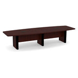 Classic Laminate Series 12' Boat Shaped Conference Table w/ Accent Base