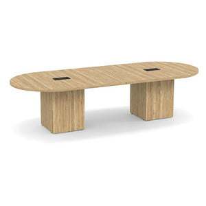 Classic Laminate Series 12' Racetrack Conference Table w/ Cube Base