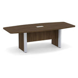 Classic Laminate Series 8' Boat Shaped Conference Table w/ Accent Base