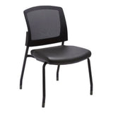 Baker Series Mesh Back Stackable Guest Chair without Arms - Black