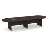 Classic Laminate Series 12' Racetrack Style Conference Table w/ Slab Base