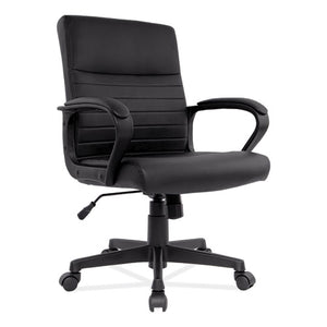 Alera Breich Series Manager Chair, Supports Up to 275 lbs, 16.73" to 20.39" Seat Height, Black Seat/Back, Black Base