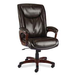 Alera Darnick Series Manager Chair, Supports Up to 275 lbs, 17.13" to 20.12" Seat Height, Brown Seat/Back, Brown Base