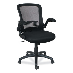 Alera EB-E Series Swivel/Tilt Mid-Back Mesh Chair, Supports up to 275 lbs, Black Seat/Black Back, Black Base