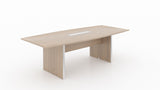 Potenza Series 8' Boat Shaped Conference Table w/ Wire Management Grommet - Noce