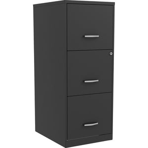 LYS SOHO 3-Drawer Letter Size Vertical File Cabinet,&nbsp;14.3" x 18" x 35.5", Black