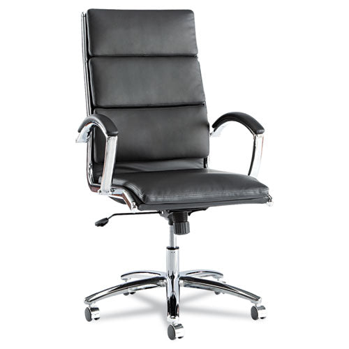 Alera Neratoli High-Back Slim Profile Chair, Faux Leather, 275 lb Cap, 17.32