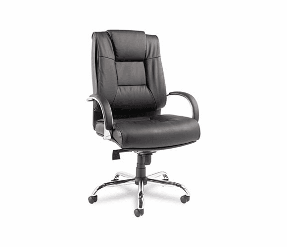Alera Ravino Big/Tall High-Back Bonded Leather Chair, Headrest, Supports 450 lb, 20.07