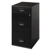SOHO 18"D 3-Drawer Organizer Vertical Letter-Size File Cabinet, Black
