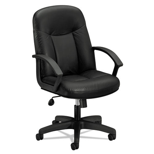 HON HVL601 Series Executive High-Back Leather Chair, Supports Up to 250 lb, 17.44