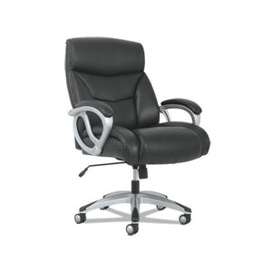 Sadie 3-Forty-One Big and Tall Chair, Supports up to 400 lbs., Black Seat/Black Back, Aluminum Base