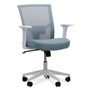 Alera Mesh Back Fabric Task Chair, Supports Up to 275 lb, 17.32" to 21.1" Seat Height, Seafoam Blue Seat/Back