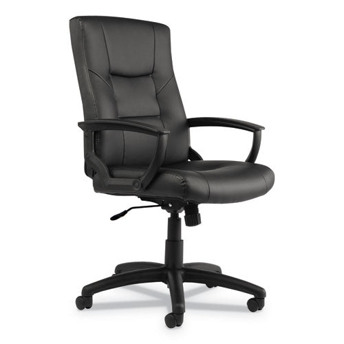 Alera YR Series Executive High-Back Swivel/Tilt Bonded Leather Chair, Supports 275 lb, 17.71