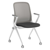 Era Series Nesting Mobile Training Chair w/ Arms -  Black
