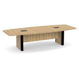 Classic Laminate Series 10' Boat Shaped Conference Table w/ Accent Base