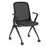 Era Series Nesting Mobile Training Chair w/ Arms -  Black