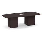 Classic Laminate Series 8' Boat Shaped Conference Table w/ Cube Base