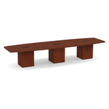 Classic Laminate Series 16' Boat Shaped Conference Table w/ Cube Base