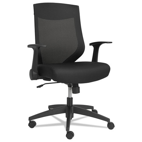 Alera EB-K Series Synchro Mid-Back Flip-Arm Mesh Chair, Supports Up to 275 lb, 18.5“ to 22.04